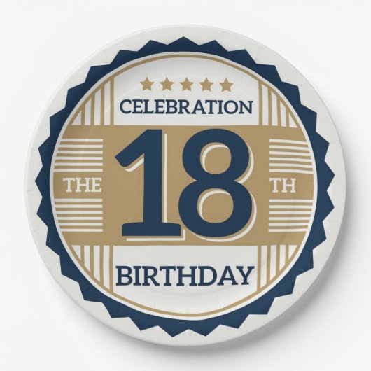 第18誕生日 ペーパープレート (正面)