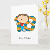 第18誕生日-挨拶状-男の子 カード (黄色い花)