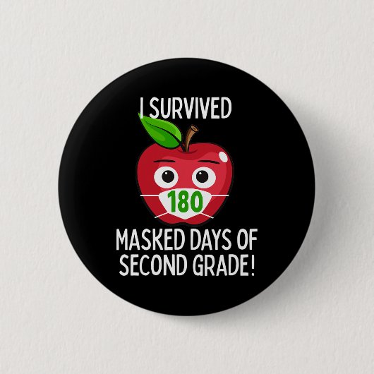 第180学期の最終日2年生の仮面日 缶バッジ (正面)