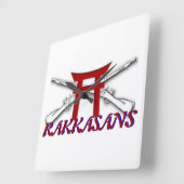 第187回交差ライフルTorri Rakkasans時計 スクエア壁時計 (傾斜)