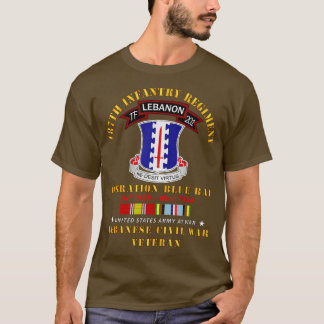 第187歩兵連隊TF201レバノンw AFEM SVC Tシャツ