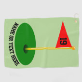 第19あなたの文字に穴をあけて下さい ゴルフタオル (横)