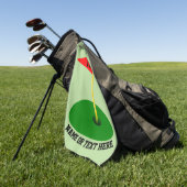 第19あなたの文字に穴をあけて下さい ゴルフタオル (グリーン)