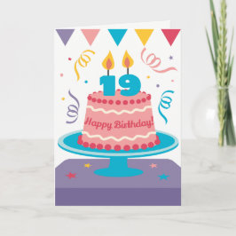 第19お誕生日ケーキ カード