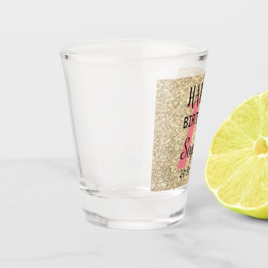 第19パーソナライズされた誕生日·ショット·ガラス ショットグラス (左)