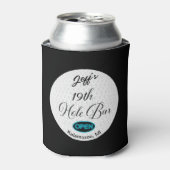 第19ホールバーパーソナライズされたゴルフボールデザインバー 缶クーラー (缶正面)