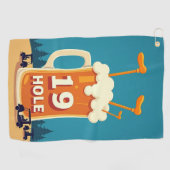 第19ホール:ゴルファーのリトリート ゴルフタオル (横)