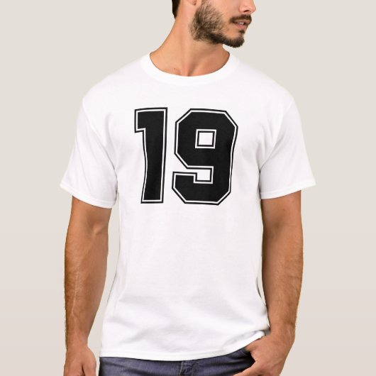 第19前部および裏側のプリント Tシャツ (正面)