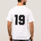 第19前部および裏側のプリント Tシャツ (裏面)