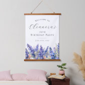 第19回バースデーパーティー7月誕生フラワーウェルカム 吊り下げ型タペストリー (寝室)