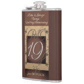 第19回結婚記念ダークブロンズフラ   スコ フラスク (左)