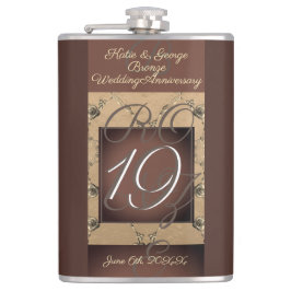 第19回結婚記念ダークブロンズフラ   スコ フラスク