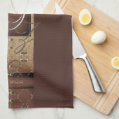 第19回結婚記念ダークブロンズ キッチンタオル (四つ折り)
