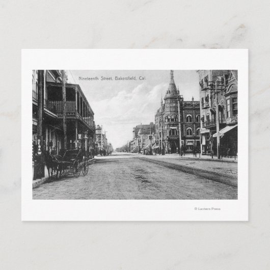 第19回通りのビュー# 2ベーカースフィールド, CA ポストカード (正面)