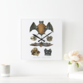 第19回C.こうもりプリント スクエア壁時計 (ホーム)