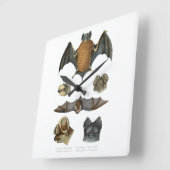 第19回C.こうもりプリント スクエア壁時計 (傾斜)