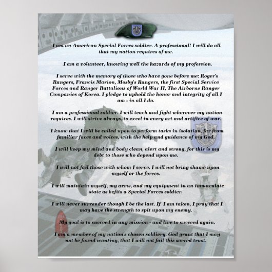 第19期特殊部隊グループのフラッシュ編みポスターベット ポスター (正面)