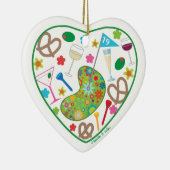 第19穴のハートのオーナメント セラミックオーナメント (右)
