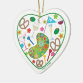 第19穴のハートのオーナメント セラミックオーナメント (左)