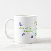 第19誕生日の蝶ダンスのマグ コーヒーマグカップ (左)