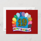 第19誕生日風船別贈呈デザイン ポストカード (正面/裏面)