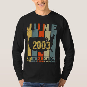 第19誕生日2003年6月19歳素晴らし Tシャツ