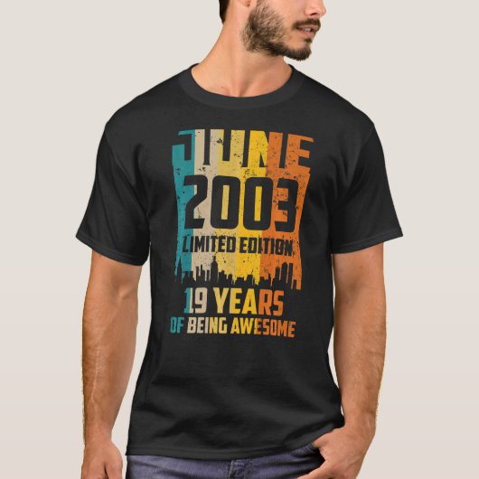 第19誕生日2003素晴らし年6月以来19年 Tシャツ (正面)