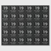 第19誕生日: 名前とのアールデコによってインスパイア一見"19" ラッピングペーパー (フラット)