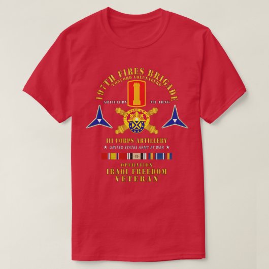 第197回消防旅団III軍砲兵作戦 Tシャツ (デザイン正面)