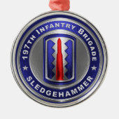 第197歩兵旅団クリスマス メタルオーナメント (正面)