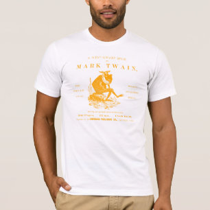第19 C.オレンジ印のTwainsの跳躍のカエル Tシャツ