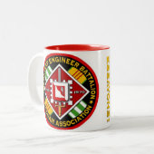 第19 Engr戦闘。 大隊、ベトナム連合 ツートーンマグカップ (正面左)