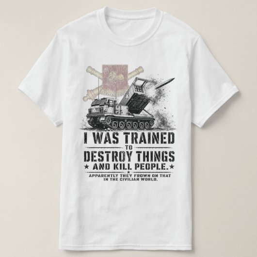 第1-33野戦砲兵MLRS Tシャツ (デザイン正面)