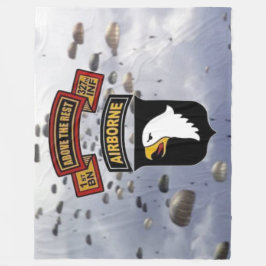 第1 BN.の327th 101st空輸のパラシュートの連隊 フリースブランケット