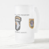 第1 BN. (ABN)の327TH歩兵は襲います フロストグラスビールジョッキ (正面右)