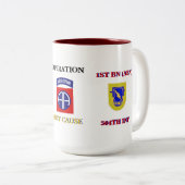 第1 Bn. (Abn)の504thちょうど原因の戦闘のジャンプのマグ ツートーンマグカップ (正面右)