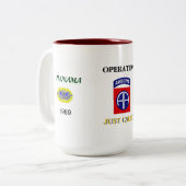 第1 Bn. (Abn)の504thちょうど原因の戦闘のジャンプのマグ ツートーンマグカップ (正面左)