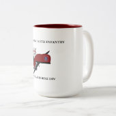 第1 BN. (ABN)の505TH歩兵は襲います ツートーンマグカップ (正面右)