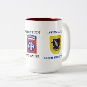 第1 BN. (ABN) 504TH 82D操作のちょうど原因のマグ ツートーンマグカップ (正面右)