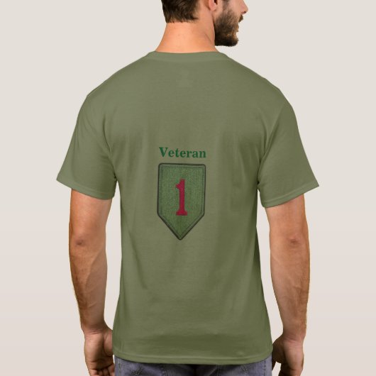 第1 INF DIVの歩兵IDの大きい赤1 Fort Riley Tシャツ (裏面)