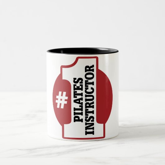 第1 Pilatesのインストラクター ツートーンマグカップ (中央)