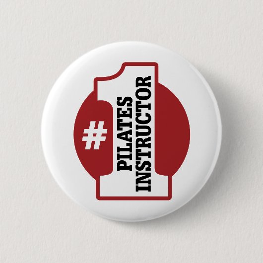 第1 Pilatesのインストラクター 缶バッジ (正面)