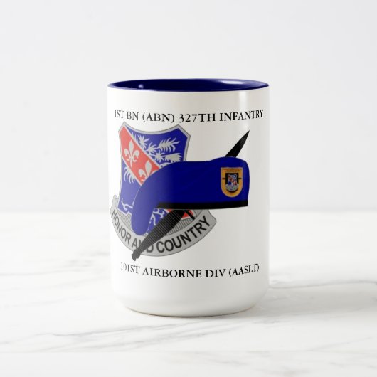 第1 ST BN (ABN) 327歩兵MUG ツートーンマグカップ (中央)