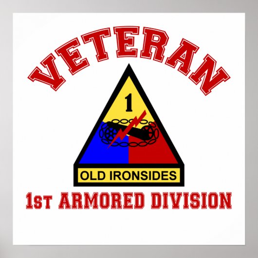 第1AD退役軍人大学スタイル ポスター (正面)