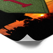 第1ID歩兵隊ビッグレッド1ベトナム戦争パッチプリント ポスター (角)