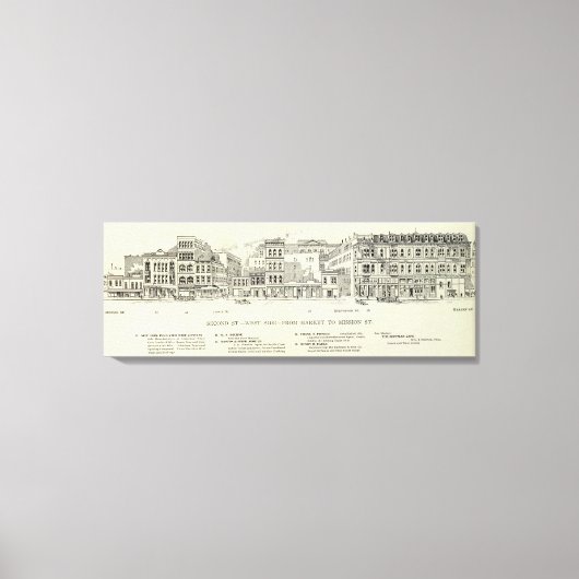 第2の西側市場とミッション キャンバスプリント (正面)