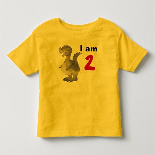 第2の誕生日の恐竜ギフトアイディア トドラーTシャツ (正面)