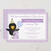 第2の誕生日パーティの招待状誕生日クロウ 招待状 (正面/裏面)