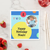 第2の誕生日パーティーブカラフルライトモダン紙 スタンダードランチョンナプキン (インサイチュ)