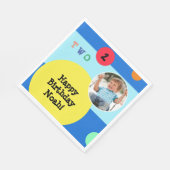 第2の誕生日パーティーブカラフルライトモダン紙 スタンダードランチョンナプキン (角)